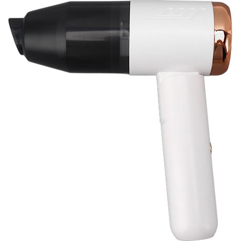 Aspirateur à main sans fil rechargeable, puissant et aspiration, pour voiture et maison (blanc). (1/5)