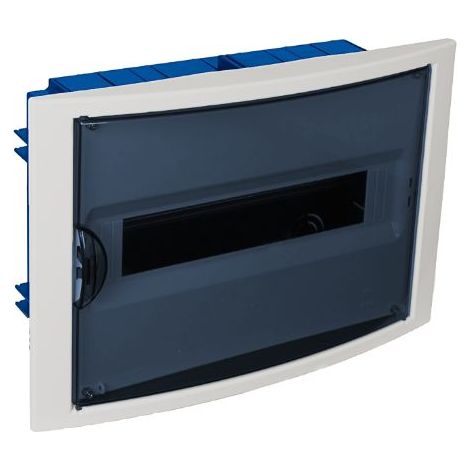 Solera – Tableau électrique encastrable 12 modules – Porte vitrée – Étanche IP40 – Résistance chocs IK08 – Dimensions 250x362x102mm - 5012PFHGW (1/2)