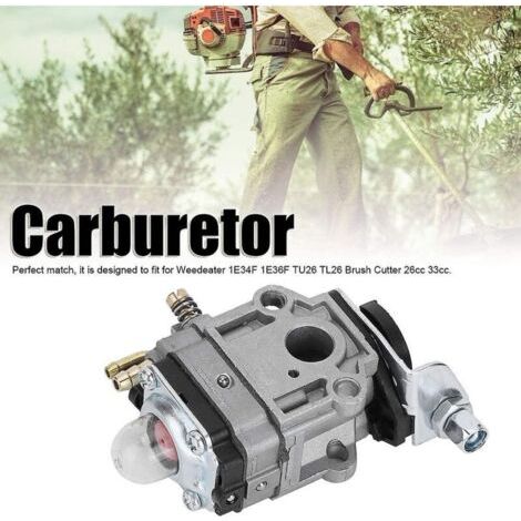 NALOOKAMIC Carburateur pour Weedeater 1E34F 1E36F TU26 TL26 Carburateur Carb Kits de Remplacement pour Coupe-Herbe Weedeater Débroussailleuse 26cc 33cc 10mm