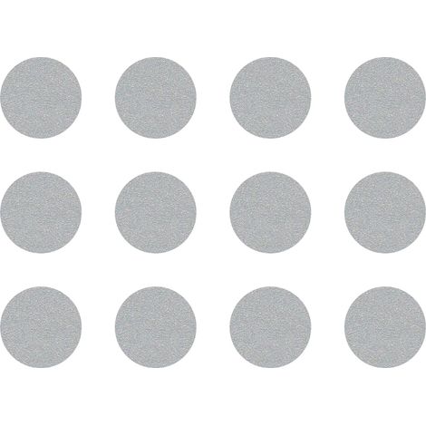 12x Cache vis adhésif autocollant diamètre 40mm protection bouchon trou obturateur meuble table chaise maison, Aluminium (1/4)