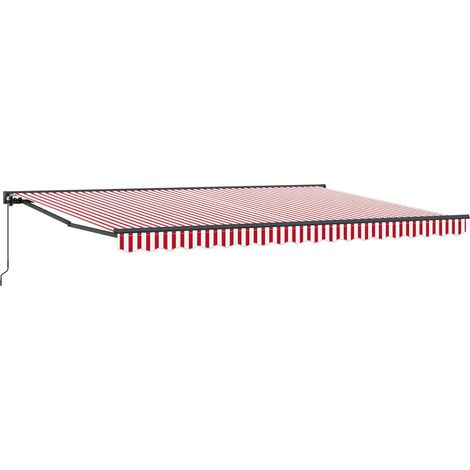 Maison Exclusive - Struttura della tenda Rosso e Bianco 450 × 300 cm