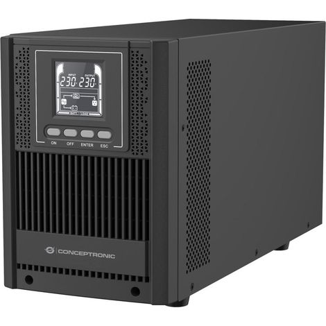 Conceptronic ZEUS52ES2K 2000VA 1800W Online Tower USV, Schuko