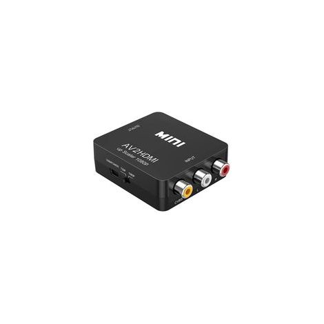Convertisseur RCA vers HDMI, adaptateur AV vers HDMI 1080p Mini RCA Composite CVBS, convertisseur vidéo et audio compatible PAL/NTSC pour TV/PC/PS3/STB/Xbox, magnétoscope/lecteur DVD Blu-ray VHS/VHS (1/4)