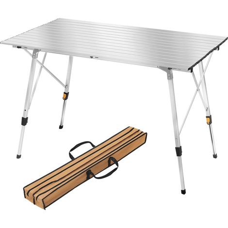WOLTU 4FT Folding Camping Table Aluminium Picnic Portable Adjustable Party BBQ. Silver (1/5)