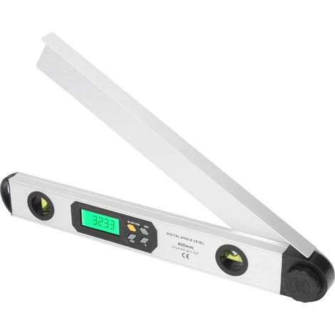 Niveau numérique à angle réglable en aluminium, rapporteur électronique 0-225° avec écran LCD haute définition, outil de mesure de précision argenté (1/5)
