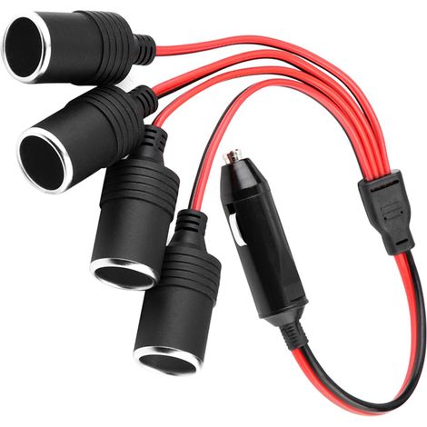 Chargeur Voiture Puissant 4 Prises Allume-Cigare Adaptateur Multiprise USB-C (1/5)