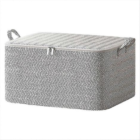 Grand panier de rangement en tissu pour vêtements, sac de voyage spacieux et pliable, organisateur de garde-robe à grande capacité, modèle XL. (1/5)