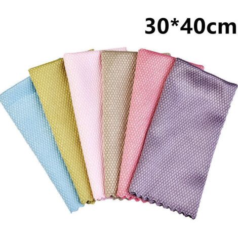 Lot de 10 chiffons de nettoyage en microfibre Chiffons multi-usages pour vitres de miroir en verre dans la cuisine, la voiture, la salle de bain, le bureau, la maison, les écailles de poisson, cinq co