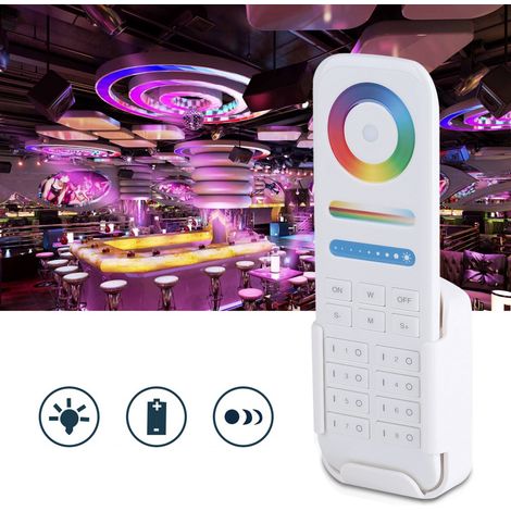 Télécommande sans fil Milight 2,4 GHz à 8 zones pour ampoules et rubans LED RGB+CCT (1/5)