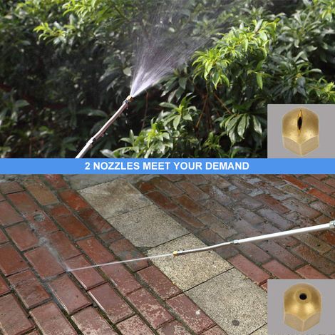Kit de limpieza Hydro Jet: limpiadora de alta presión extensible con 2 boquillas y pulverizador de agua para la limpieza de jardines, coches y ventanas.