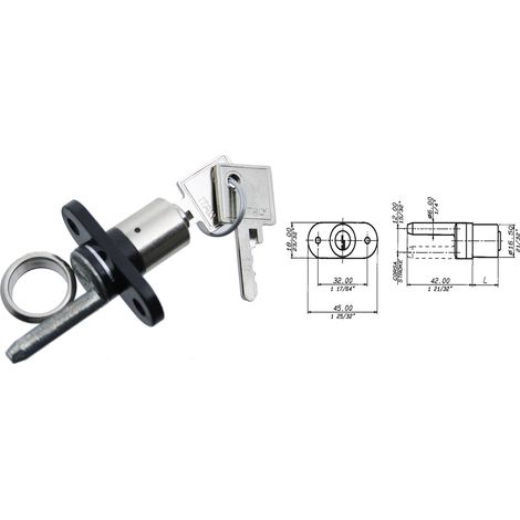 Serratura per chiusure multiple con scatola in resina mm. 20 cod. 2133 (1/3)