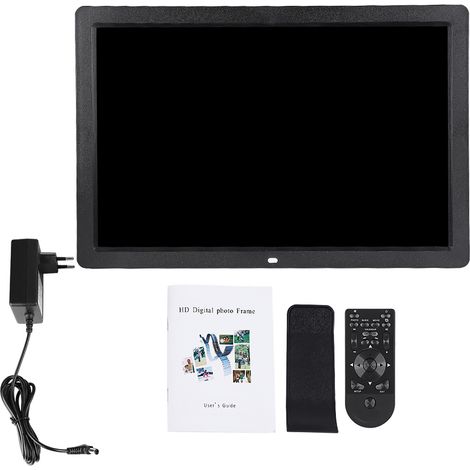 Eosnow 17inch 1440900HD Digitales Foto Bild Frame Alarm Wecker Album Fernbedienung Schwarz