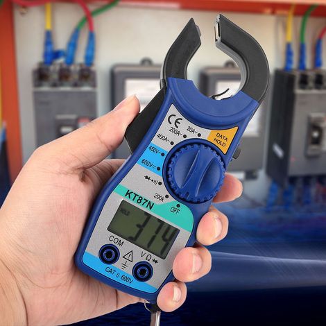 Pince ampèremétrique numérique KT87N 600 V/450 V CC/CA, 20-400 A, multimètre numérique avec écran LCD (1/5)