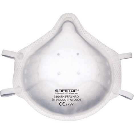 Máscara preformada con sello nasal ajustable FFP3 (20 uds) (1/2)