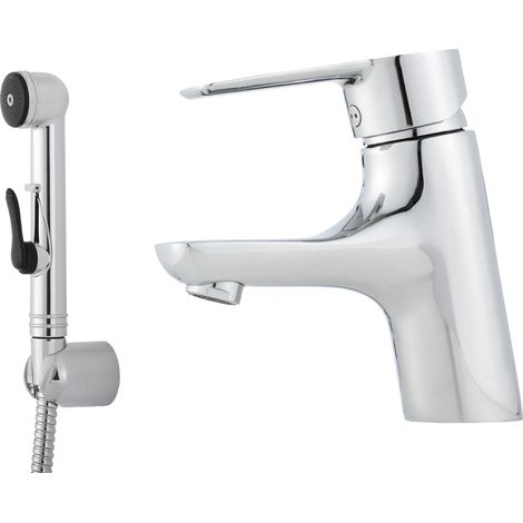 Mora CERA B5 Sanette Waschtisch-Einhebelmischer mit Handbrause Chrom (1/2)