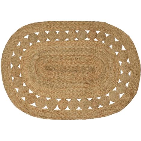 Tappeti per area Naturale 100 x 152 cm Juta vidaXL