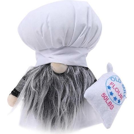 Décorations de cuisine pour la Saint-Valentin : lutin cuisinier, gnome, chef, peluche faite main pour poupée, ornements suédois - A- (1/5)