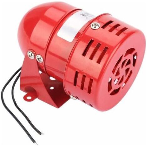 Alarme de moteur sirene alarme sirène industrielle 220v, Mini alarme voiture alarme ring alarme de moteur en métal 220V 120DB Protection électrique contre le vol MS190 (rouge) (1/5)
