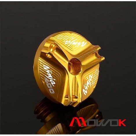 Suitable for Kawasaki Ninja NINJA400 Z400 18-24 years modified aluminum alloy oil screw oil cap plug( Golden seal NINJA400) (1/5)
