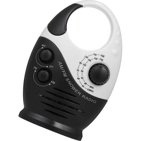 Tragbares, wasserdichtes AM/FM-Radio für Badezimmer, Lautstärkeregelung, lange Akkulaufzeit, Dusche und Outdoor-Aktivitäten