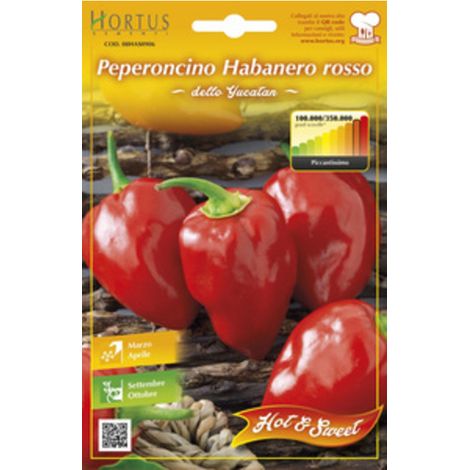 10PZ SEMI ORTO PEPERONCINO HABANERO ROSSO (1/2)