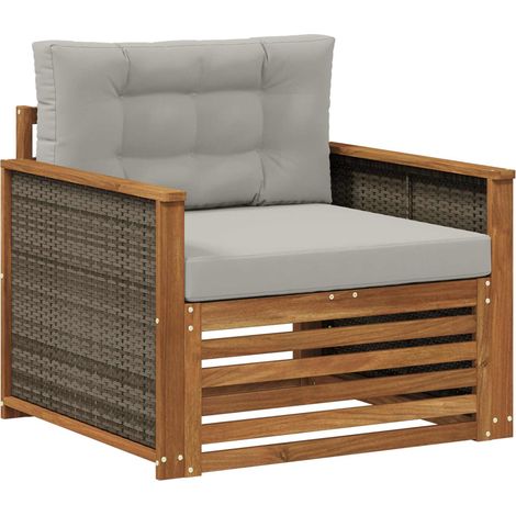 Maison Exclusive - Outdoor Mittelsofa Massivholz Akazie Natur (1/5)