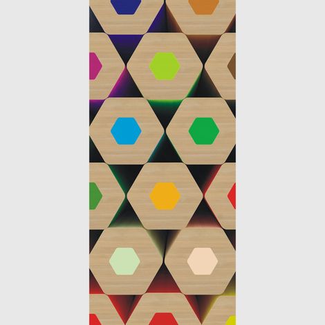Poster intissé - Mur des crayons - 90x202 cm (1/3)