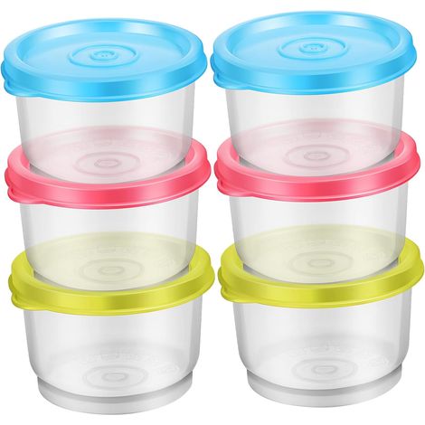 Contenants hermétiques de 160 ml pour condiments et snacks, portables, empilables, bureau ou congélateur (1/5)