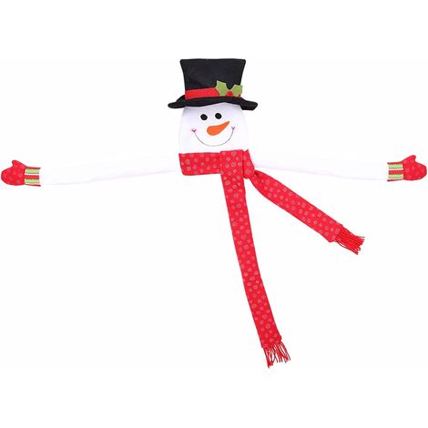 Sollbry Adorno para árbol de Navidad, muñeco de nieve de 120 cm para fiestas navideñas, suministros para fiestas de invierno, decoración navideña, rojo, 120 x 94 cm (1/4)