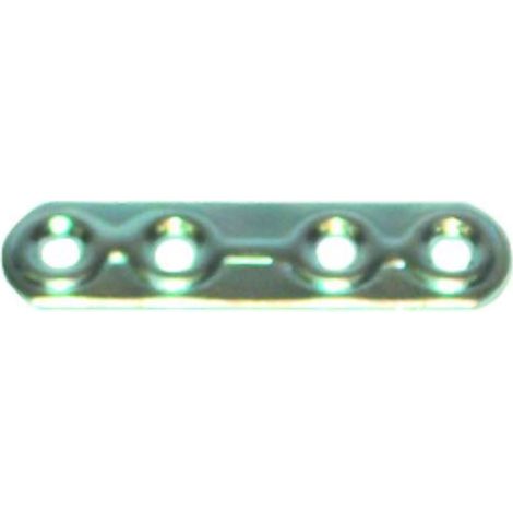 4 PEZZI - LASTRINE STONDATE DRITTE PER GIUNZIONE MOBILI 60MM - IN ACCIAIO ZINCATO