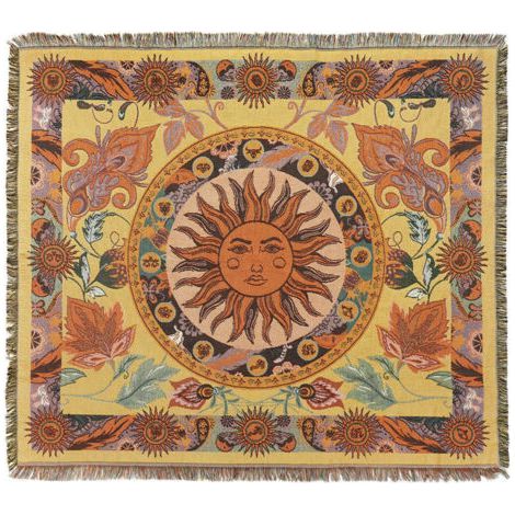 1 Pièce 160x130cm Couverture Plaid soleil Tricotée Décorée avec des Franges Bohême Simple Doux Confortable Protéger Contre Le Froid pour Canapé Sofa Chaise à Repos et Sieste (1/5)