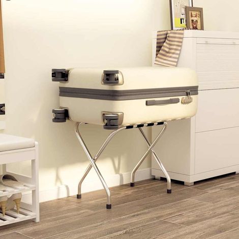vidaXL Luggage Rack Black and Silver 56x40x49 cm (1/5)