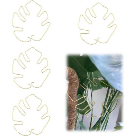 Filiyano – Support pour Monstera - Lot de 4 (Doré) - - Durable - Facile à utiliser - Design pratiqueyu (1/5)