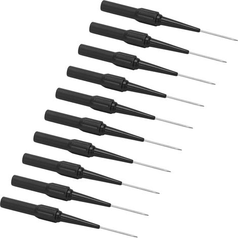 Lot de 10 sondes de test de fil anti-perforation à pointe stylo de 1 mm, connecteur jack 4,0 mm pour pièces automobiles 26.010 Noir (1/5)