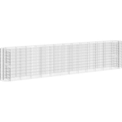 Maison Exclusive - Lit surélevé à gabion Fer galvanisé 470x50x100 cm (1/5)