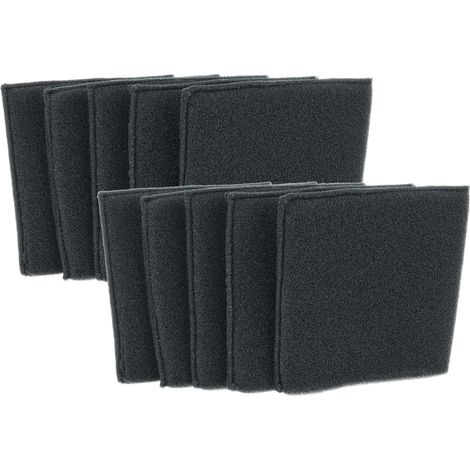 vhbw 10x filtro sostituisce Einhell 2351134 filtri per aspirapolvere - Filtro in spugna nero