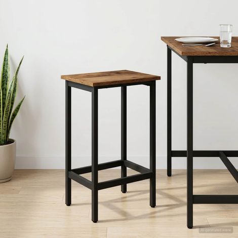 vidaXL Tabouret de bar Bois ancien 40 x 32 x 74 cm Bois d'ingénierie (1/5)