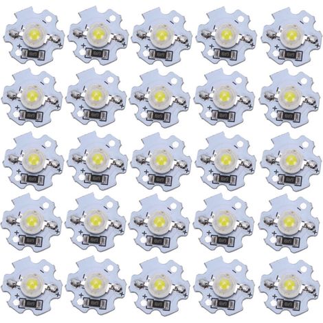 25 Hochleistungs-LEDs (1 W, 200 lm), 5-V-Chips, reinweiß (6000–6500 K) für DIY-Beleuchtung (1/5)