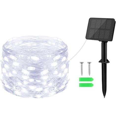 1 pièce Guirlande lumineuse solaire, 20 m 200 LED étanche IP65, guirlande guinguette extérieure pour jardin, terrasse et balcon