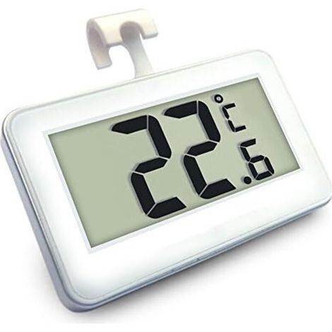 Crezuo Digitales Kühlschrankthermometer, Mini-LCD-Digitalthermometer, Temperaturbereich -20 bis 60 °C, gut ablesbar