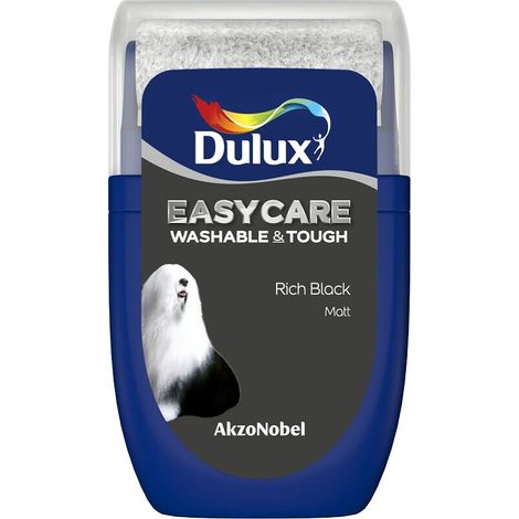 Dulux Easycare Washable Tough Matt Tester Pot - 30ml - Rich Black