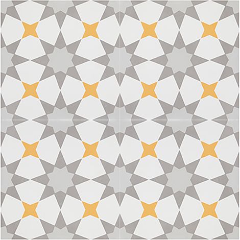 Boite de 24 Carreaux de ciment véritable 0,96m2 / Carreaux de ciment artisanaux pour sol et mur Multicolore - l.20 x L.20 cm (1/4)