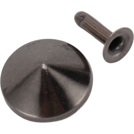 18-mm-Ledernieten-Set, rostfrei, farbecht, langlebig, Eisennieten, DIY-Ledernieten-Zubehör für Armbänder, Hüte und Gürtel, Grau (1/5)