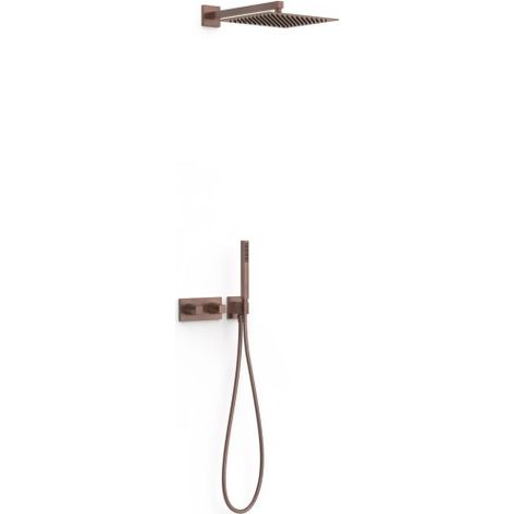 Kit robinet thermostatique encastré 2 voies pour douche B-system Volcanic - TRES 30725204VO