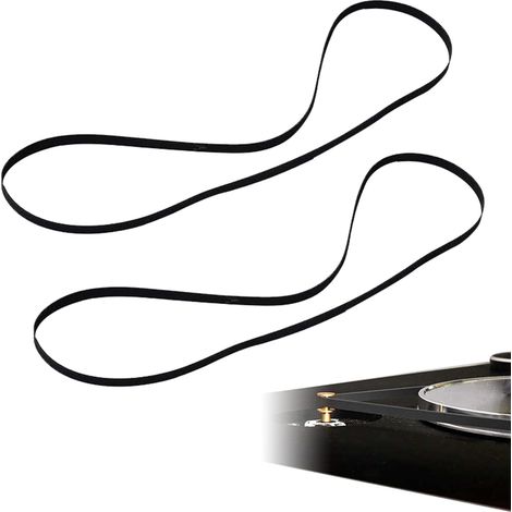 Lot de 2 courroies pour platine vinyle, courroie de 270 mm pour phonographe