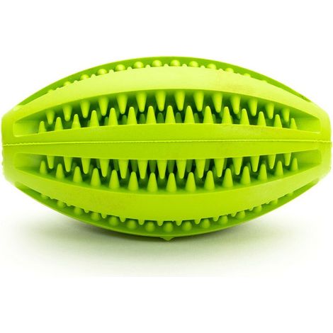 Ballone Dentale - GLORIA - Rugby - 9 cm - Gomma - Per Cani Grandi (1/5)
