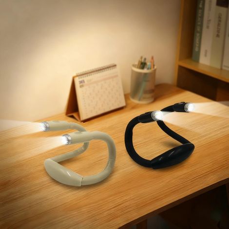 Lot de 2 lampes lecture rechargeables pour le cou - Rotation à (1/5)