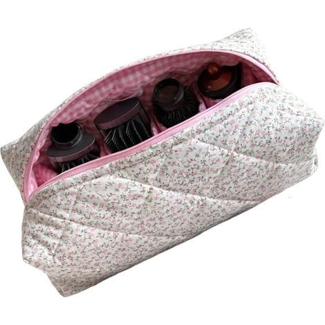 Ampia borsa imbottita per riporre accessori - Fantasia floreale