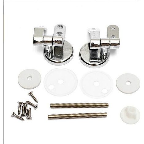 Charniere Abattant, Lot de charnières de rechange pour lunette WC avec fixations en alliage de zinc (1/5)