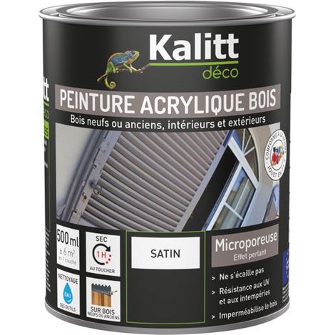 Vernice acrilica per legno satinata 0,5 L bianco - Kalitt Deco
